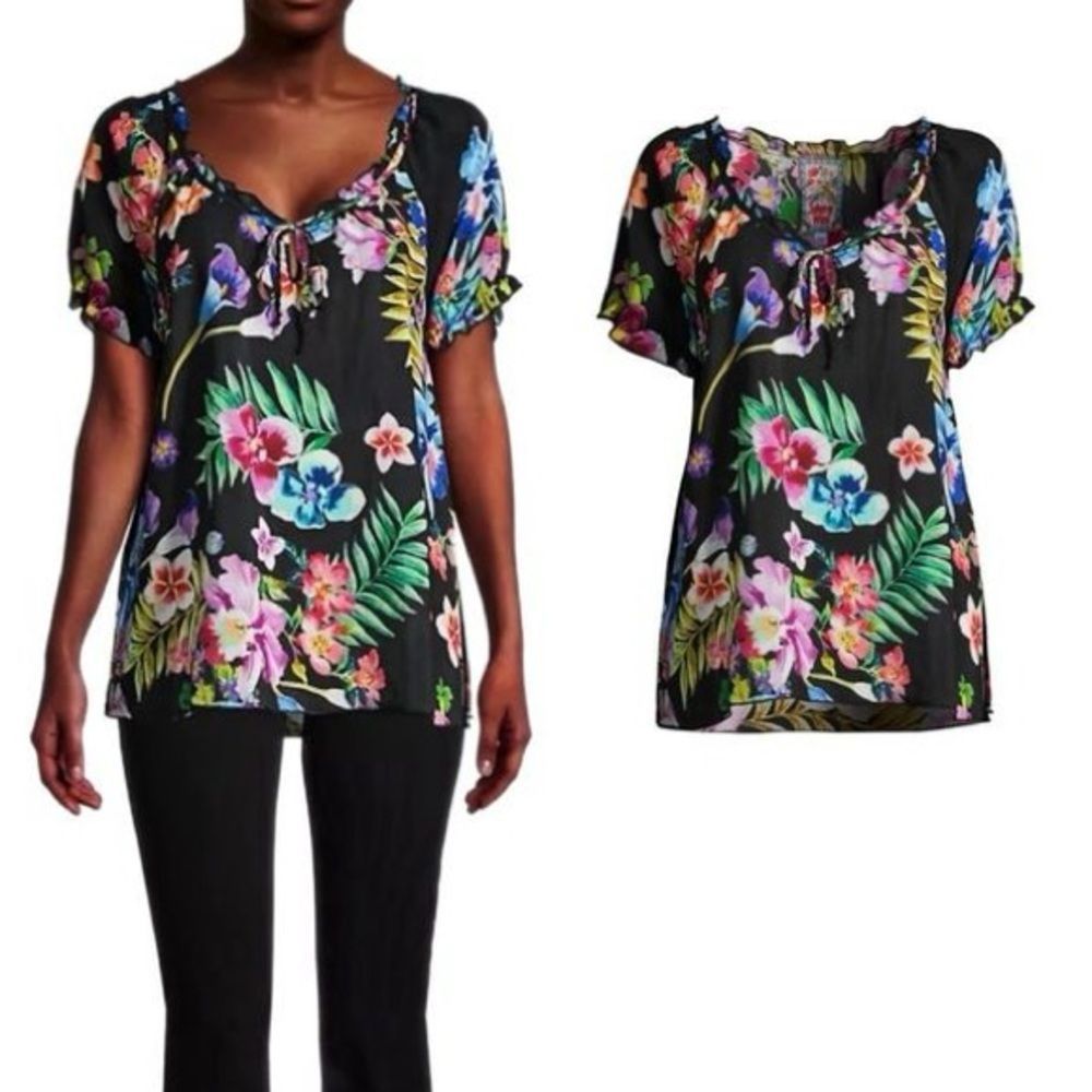 Johnny Was Aruba Kadence Short Sleeve Blouse